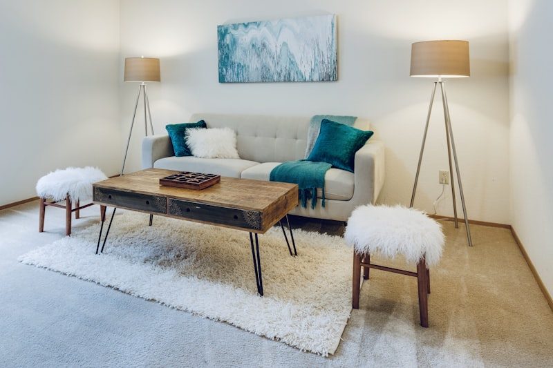 The living room of a rented home