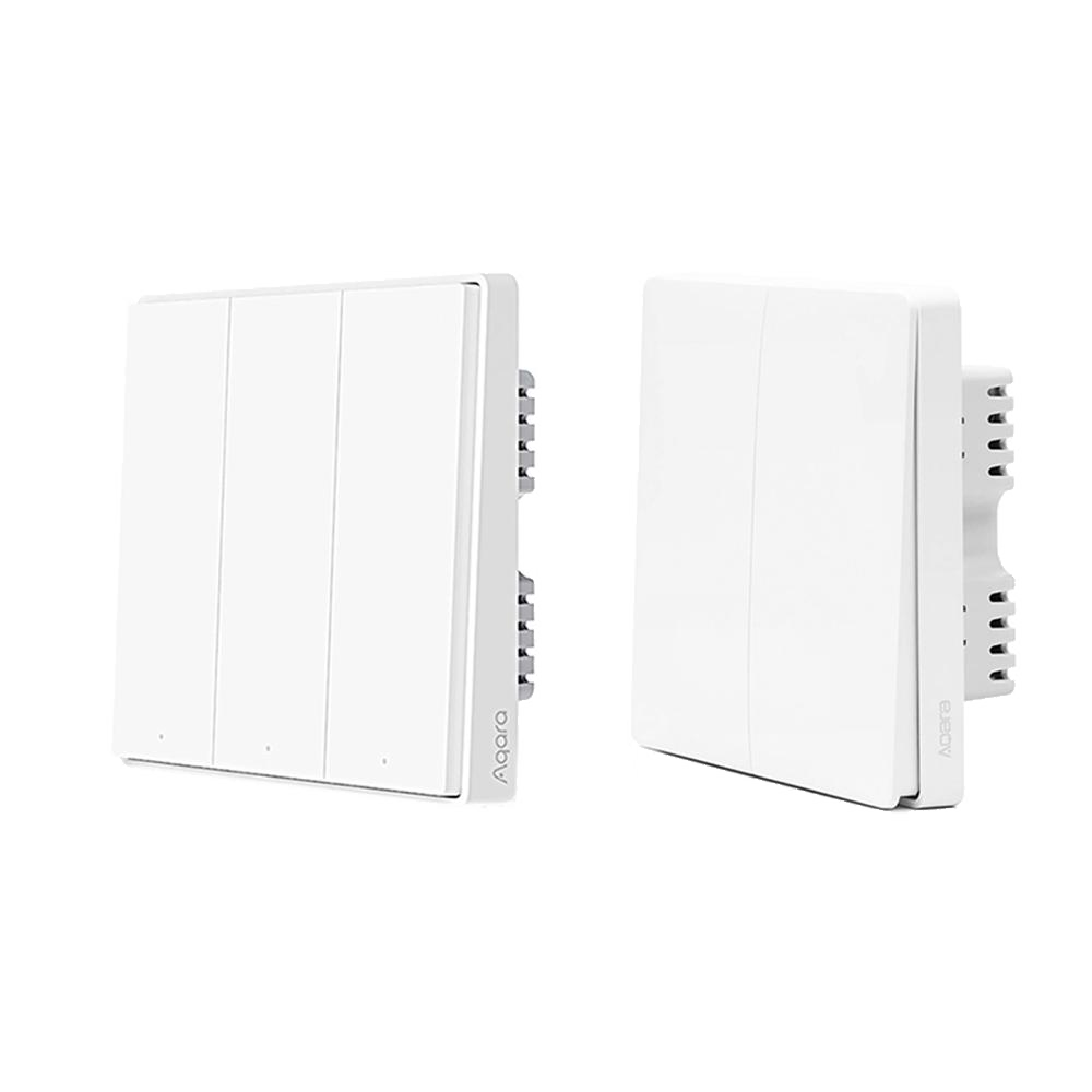 Xiaomi Aqara Switch D1 ZigBee Smart Zero Line Fire Wire Light Remote Control Wireless Key Wall Switches 3 Key MiHome Homekit APP